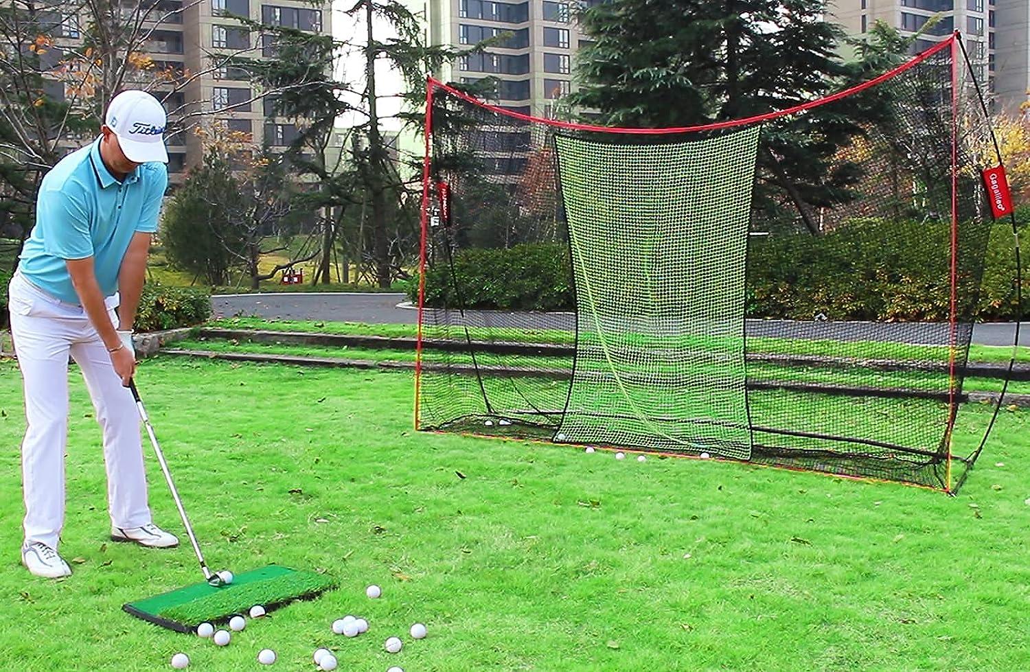golf practice mat and net